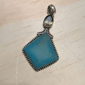 Smokey Quartz and Druzy Large Pendant